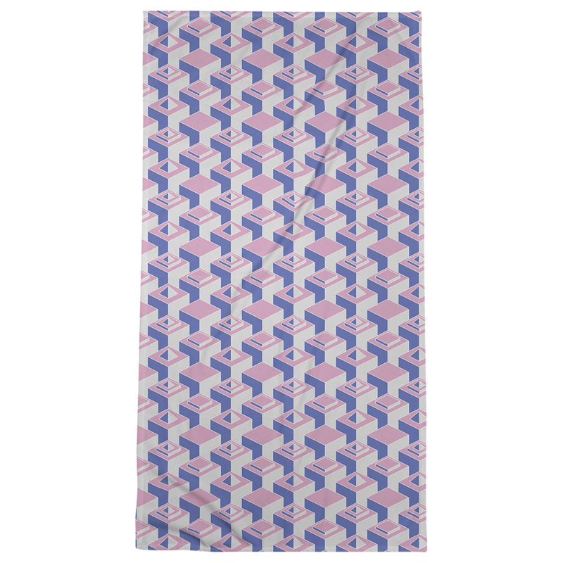 Jordao Bath Towel, Dark Pink/Blue