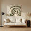 Art mural en métal beige botanique victorien-1122668765