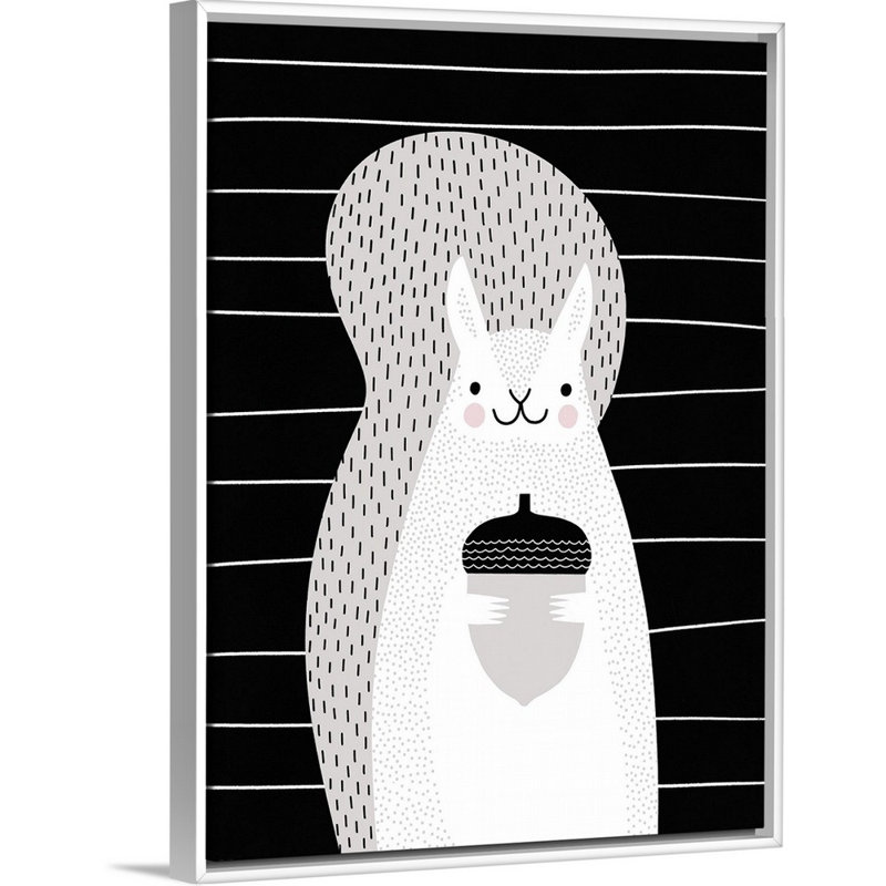 Art sur toile Shephard, H 24 po x l 18 po x P 1,75 po, Cadre flottant blanc