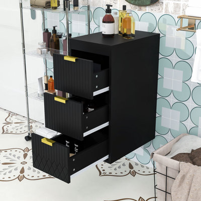 Armoire de salle de bain murale flottante avec tiroirs