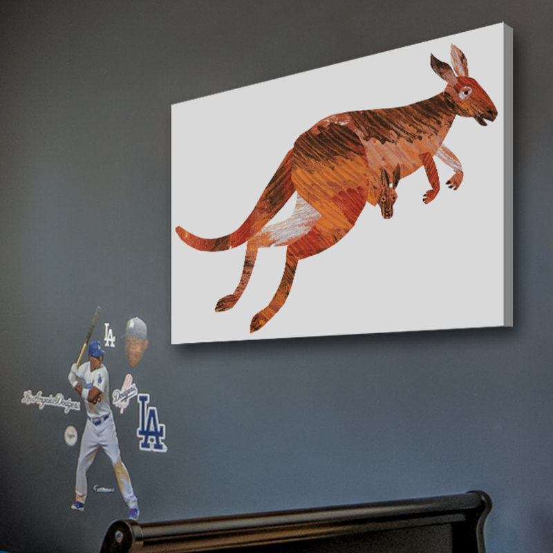Abc Kangaroo - Painting on Canvas, 30cm H x 45cm W
