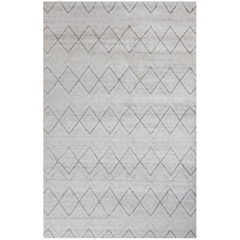 Tapis noué à la main, White/Brown, 8' x 10'