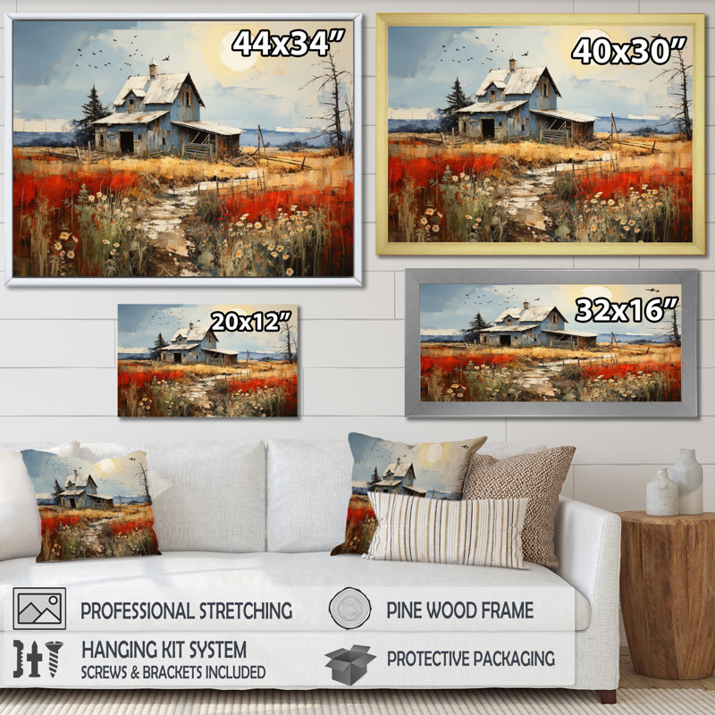 Collage Martella Farmhouse - impression, Toile tendue, H 24 po x l 32 po x P 1 po