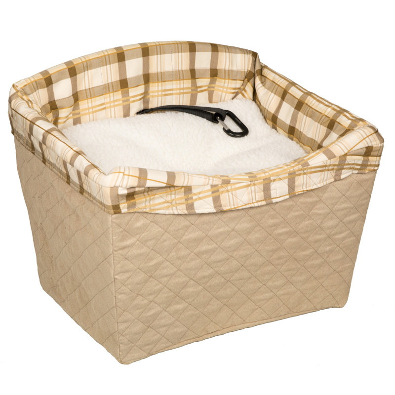 Small Brown Quilted Soft Sided Dog Carrier