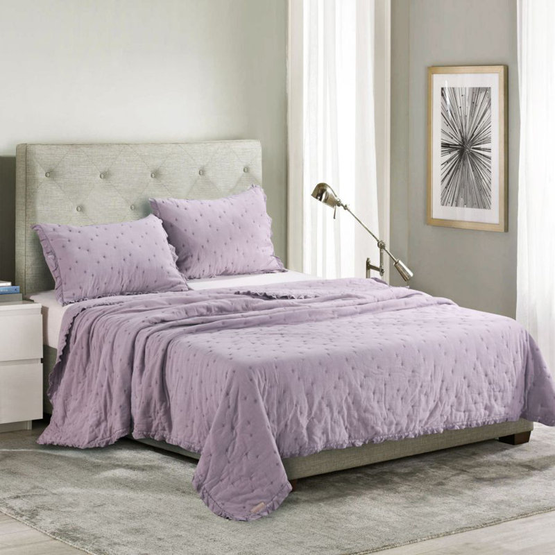 Modern & Contemporary Cotton Blend Quilt, Pink, Queen