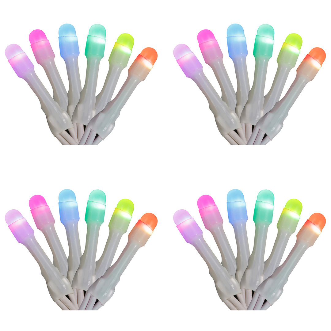 50 - Bulb 84'' Plug-in LED Wide Angle LED String Light (Set of 4) Polygroup Trading Ltd