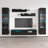 100" Modern Floating Wall Mounted Entertainment Center with 16-Color LED Lighting, High Gloss Finish-328468025