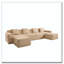 Canapé modulaire 4 places en forme de U sans os, canapé modulaire Cloud avec assise profonde, canapé modulaire moderne 4 places avec coussins décoratifs et 2 repose-pieds mobiles-486286069