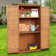 Beneouya 60-Inch Solid Wood Storage Shed With Vertical Garden Design