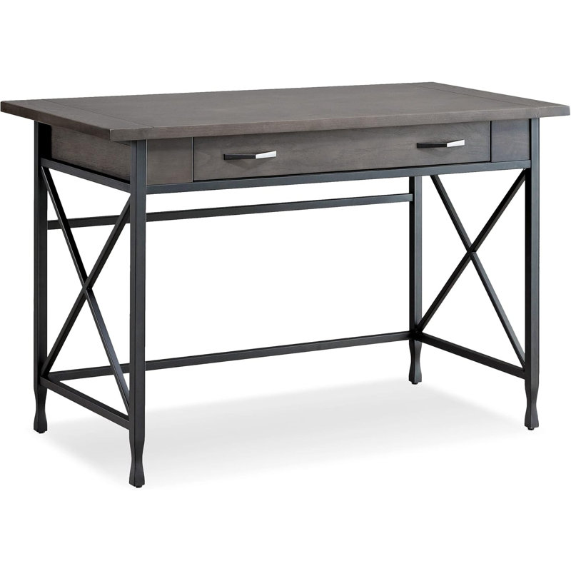 23400 Chisel & Forge Writing Computer Desk With Drop Front Keyboard Drawer, Smoke Grey