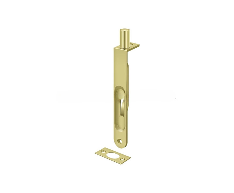 Boulon affleurant 6 po Deltana 6FBR3, rond HD en laiton poli, Laiton poli