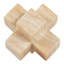 Sculpture décorative en forme de vérin en marbre pour table - objet décoratif moderne pour la chambre à coucher ou le salon - 4 po, blanc et brun clair
