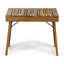 Table d'appoint pliable en bois - plateau à lattes pour un look contemporain, l 21,48 po x P 14,16 po H 16,24 po, conception sophistiquée,