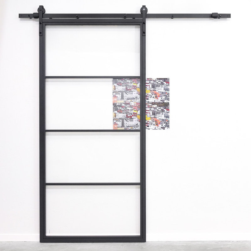 Eastvale Solid Steel Sliding Doors, 210cm H x 100cm W x 3cm D