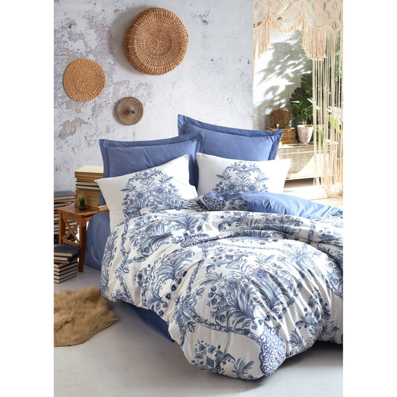 Ensemble de housse de couette 100% coton Wolfsburg, Housse de couette très grand + 2 taies d'oreiller
