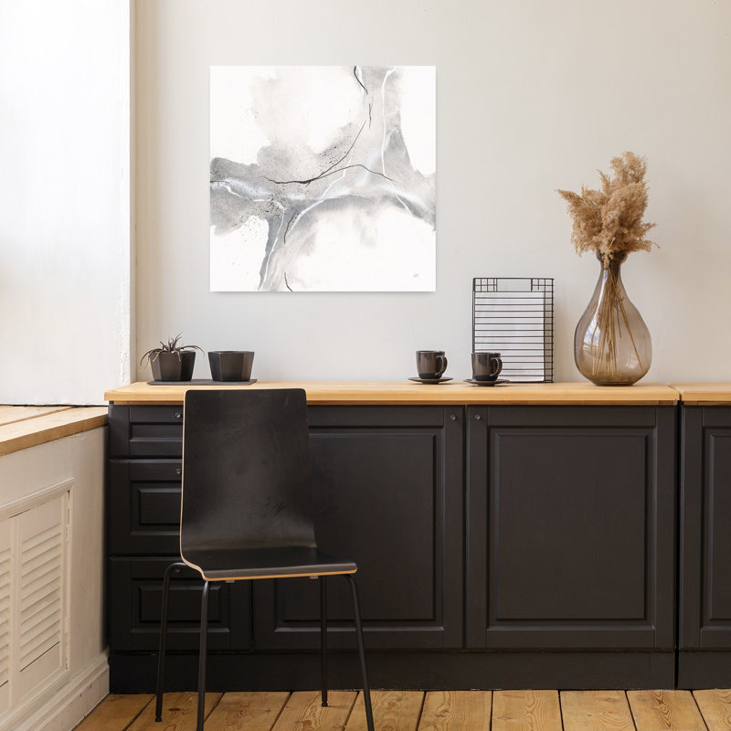 Marbre gris II, art contemporain abstrait, H 18 po x l 18 po