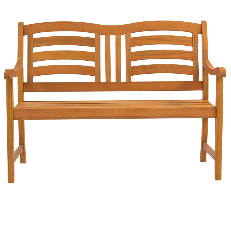 Izaguirre Wooden Garden Bench, 91cm H x 120cm W x 65cm D