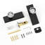 Bouton de porte d'intimité octogonal en cristal noir mat-123514354-121457999