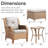 Carolina 5-Piece Wicker Outdoor Conversation Set With Olefin Cushions-110923202