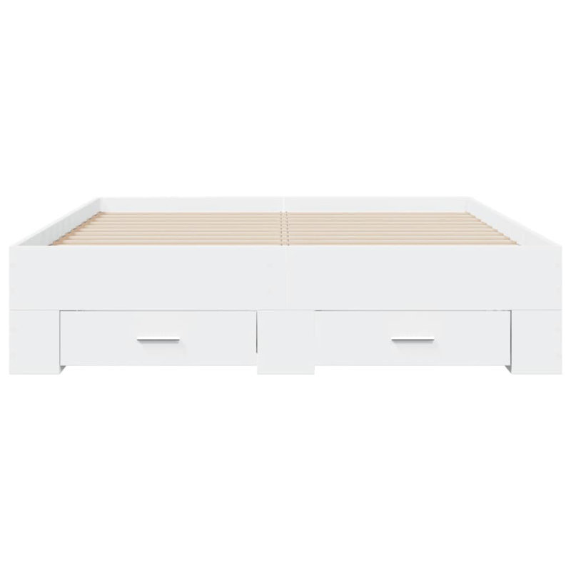 Yamna Engineered Wood Bed Frame, DE Size - 120 x 200 cm, White
