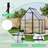 Heavy Duty Aluminum Polycarbonate Greenhouse 6x4 FT – Large Walk-in Kit, Double Swing Doors, Roof Vent, Rain Gutter, High Wind Resistant, Quick Setup, Black-124922334