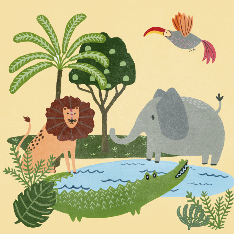 Lil Wild Ones I 1 Piece Wrapped Canvas Wall Art, 30cm H x 30cm W
