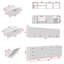 Table de buffet de 120 po de style buffet pour garde-manger (sans plateau)