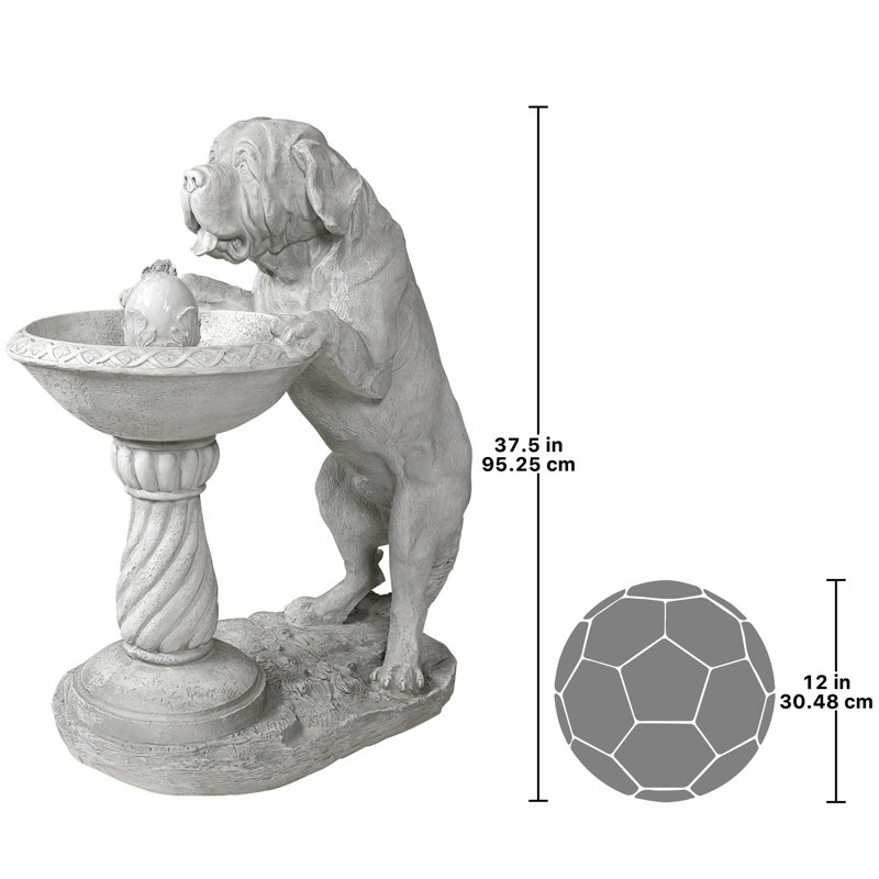 Quenching a Big Thirst Dog Sculptural Fountain