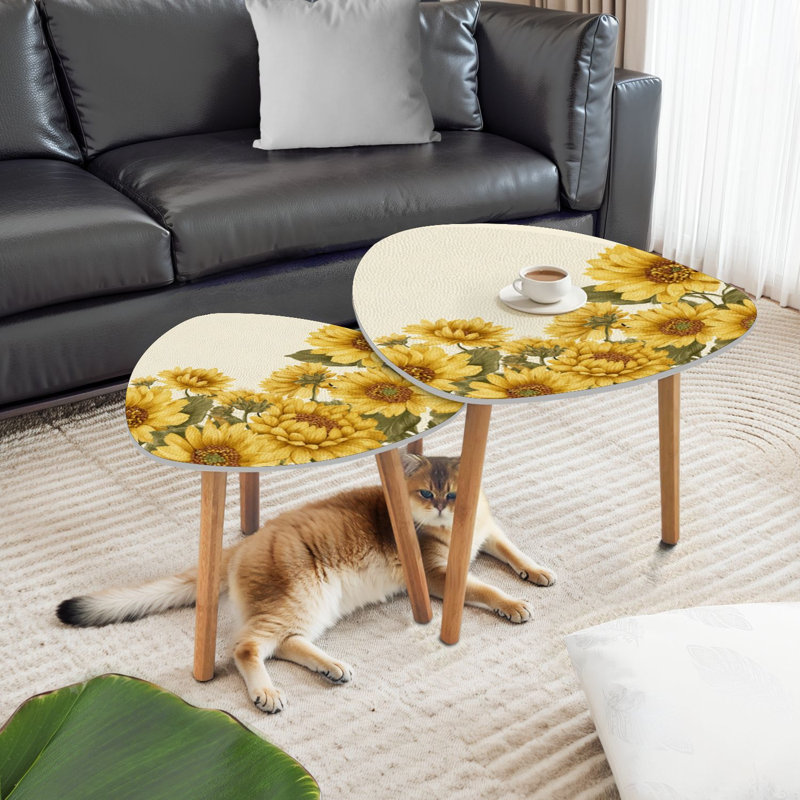 Ensemble de 2 tables basses gigognes Triangle