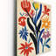 Horloge murale abstraite fleurs abstraites en bleu - animaux hibou-99638980