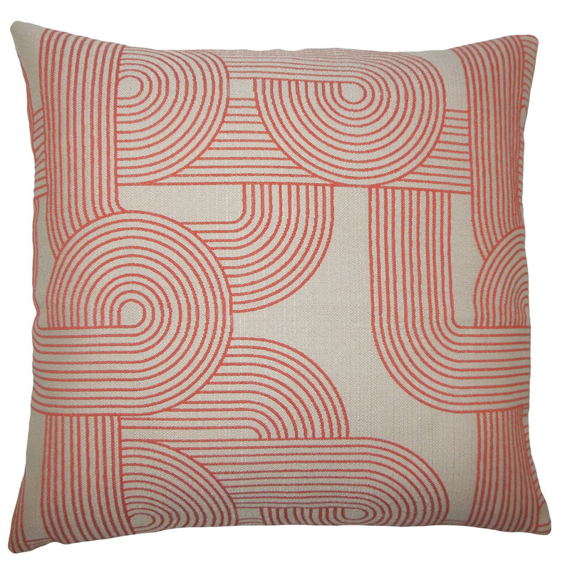 Coussin Utara, H 20 po x l 20 po x P 5 po, Mandarine