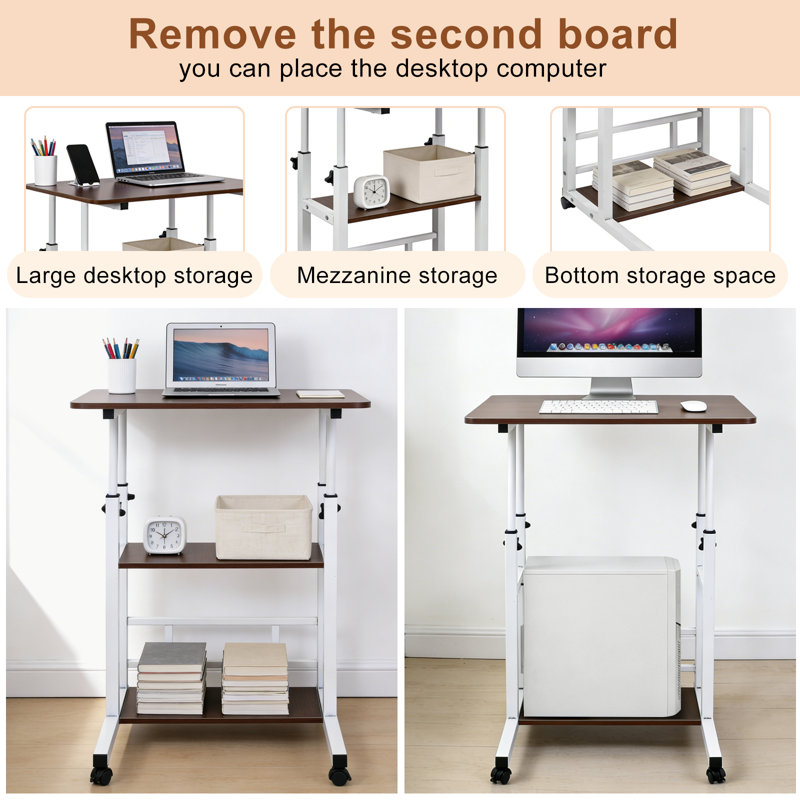 32" Computer Desks with Storage Shelves