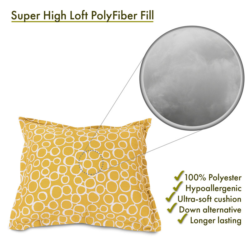 Coussin de sol en coton Fusion, Jaune