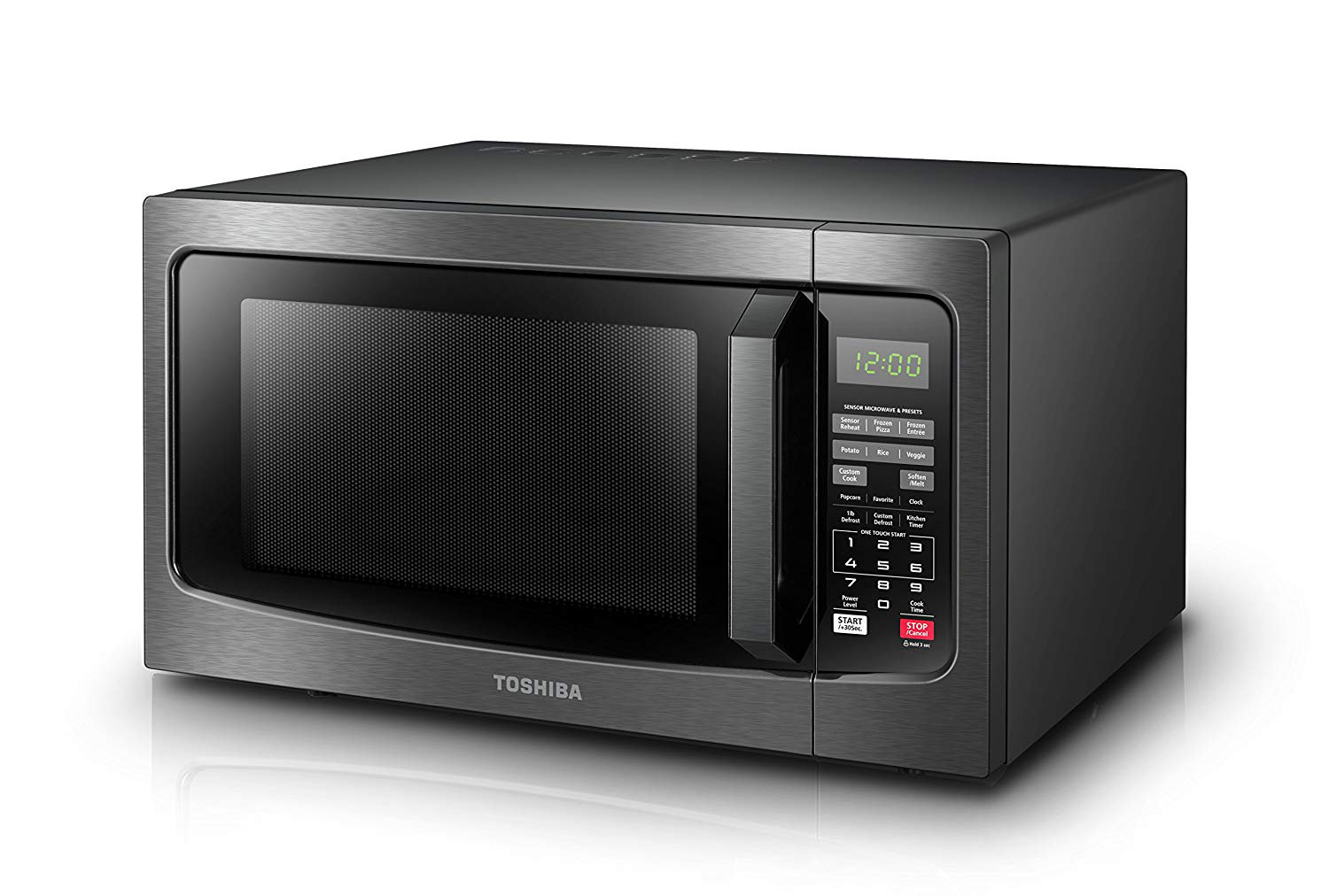 Toshiba EM131A5C-BS Microwave Oven with Smart Sensor, 1.2 Cu. ft