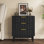 Commode 3 tiroirs avec panneau cannelé