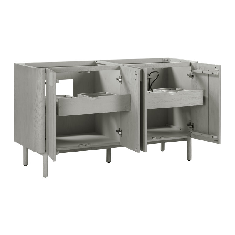 Base de meuble-lavabo double 60 po Blakely, Gris
