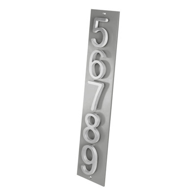 Amgo Floating Modern Personalized House Numbers Vertical Address Plaque