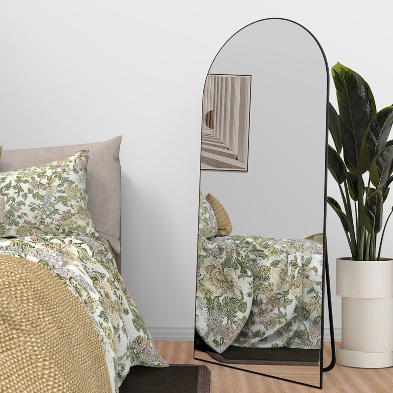 Alvy Arch Mirror, Black, 65" x 24"