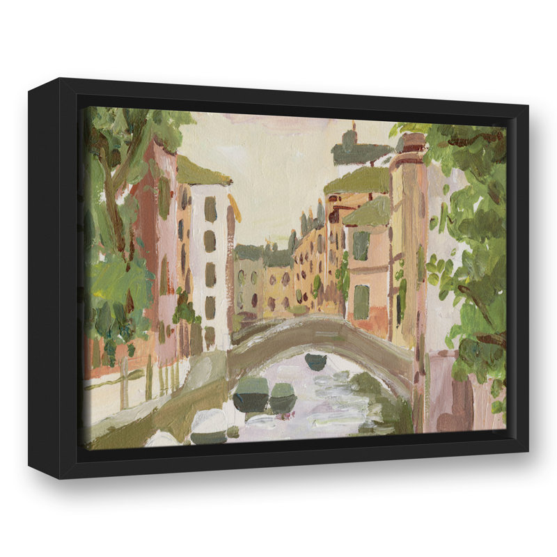 European Canal, reproduction d'art sur toile encadrée, H 12,75 po x l 15,75 po x P 1,75 po