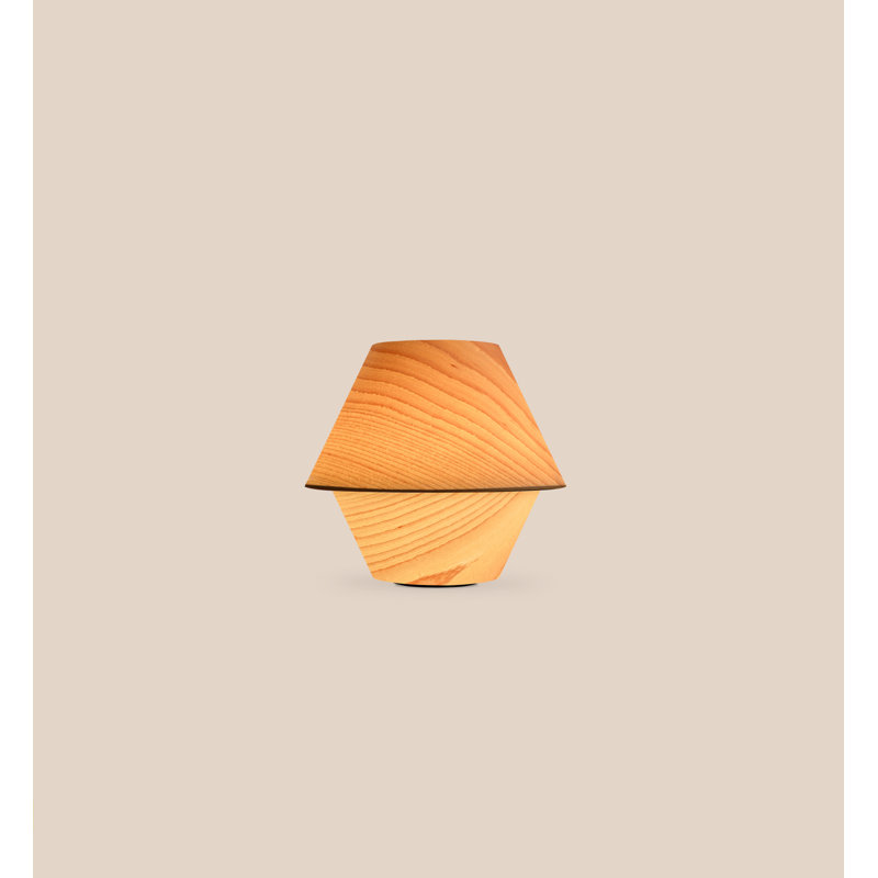 Hotel Simple Table Lamp, 11.2" Dia., Natural Beech, Non-Dimmable