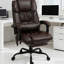 Fauteuil de bureau inclinable à haut dossier, fauteuil de massage à 6 points vibrants avec repose-pieds et télécommande