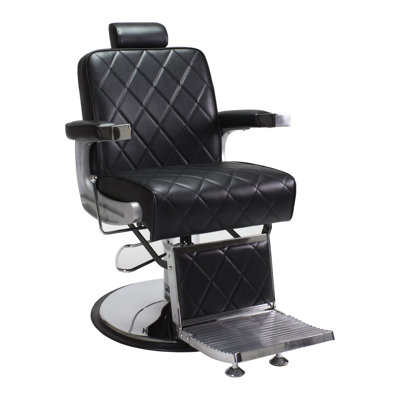Fauteuil de coiffeur inclinable en similicuir Yestin