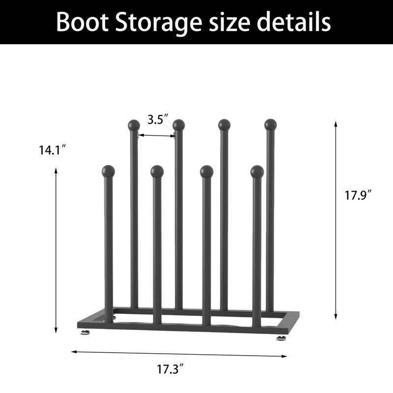 Freestanding Boot Rack, 17.9" H x 17.3" W x 9.84" D