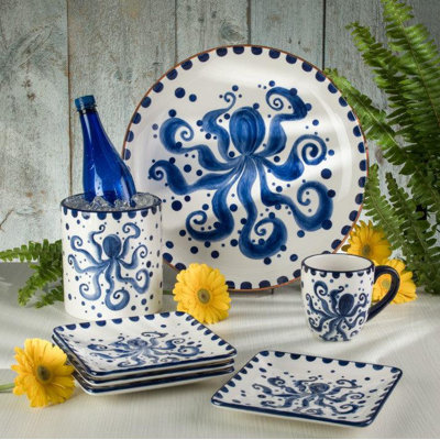 Euro Ceramica Octopus 4 Piece Mugs Set