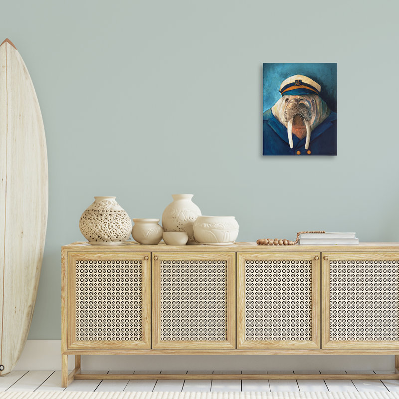 Sailor Captain Walrus, toile de Kamdon Kreations, H 20 po x l 16 po