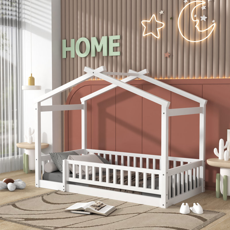 Lit pour enfant Azusa, Blanc, Simple