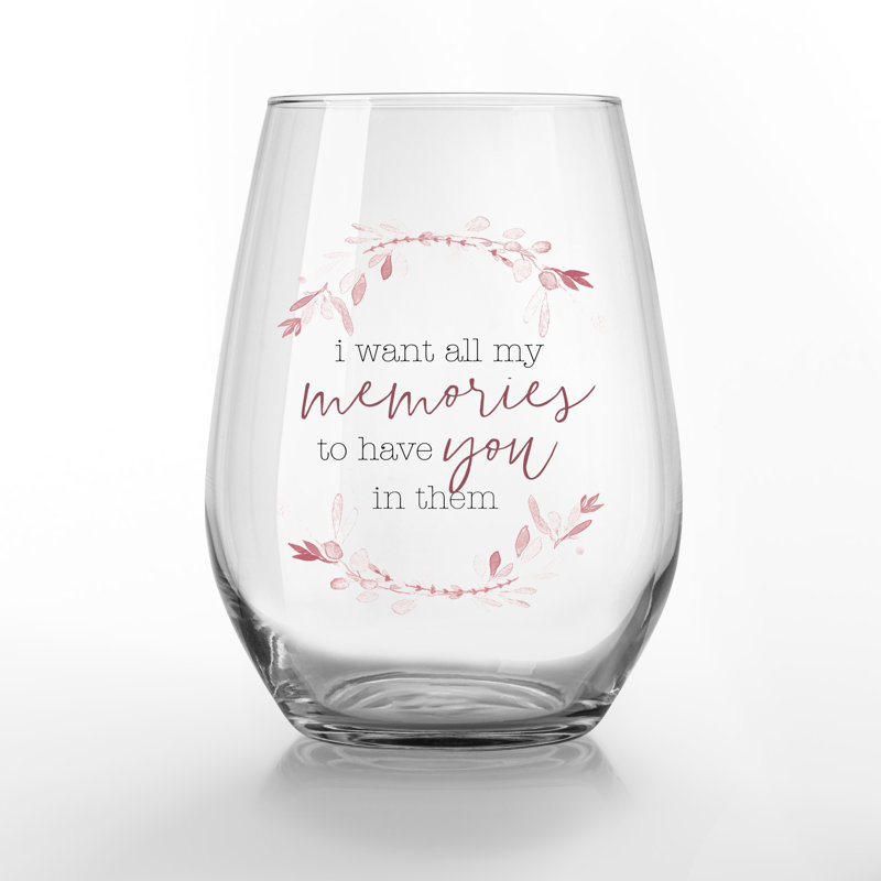 Jeromiah 15oz. Stemless Wine Glass, Pink