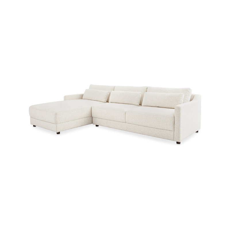 Canapé modulaire Dee, Polyester rouge, Orienté vers la gauche
