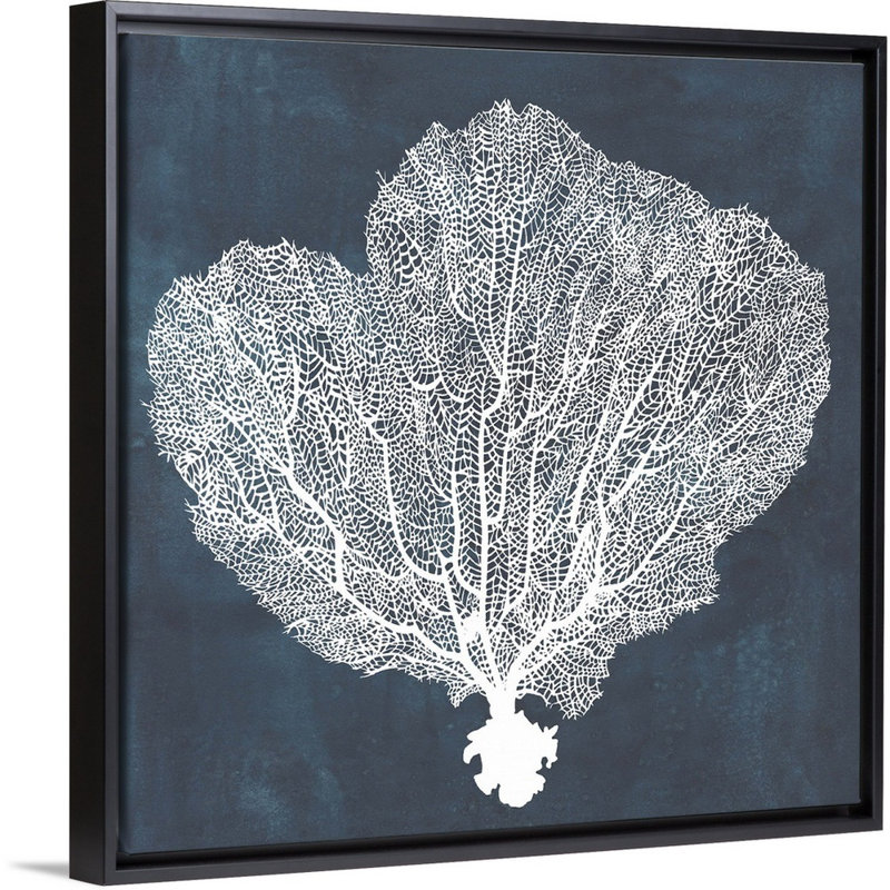 «Inverse Sea Fan I», art mural, H 32 po x l 32 po x P 2 po, Cadre noir