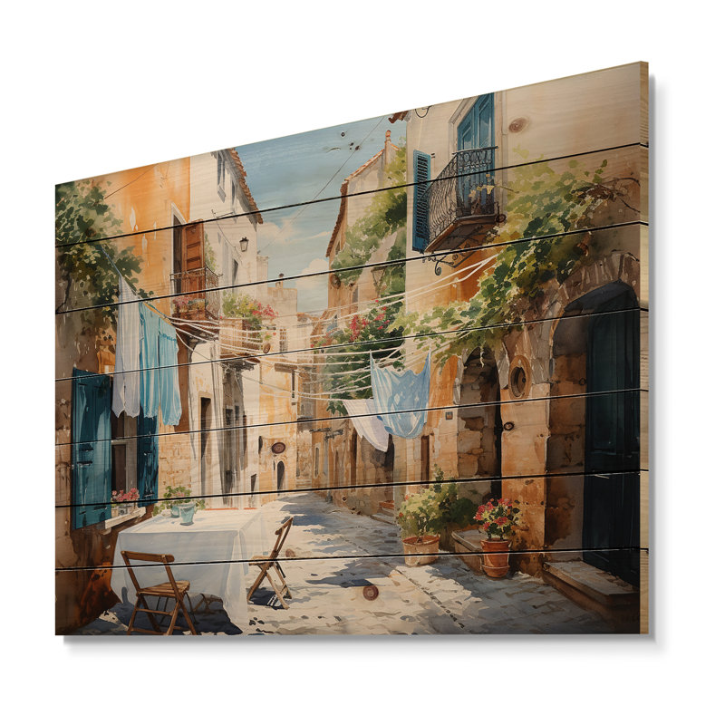 Heepke - Illustration murale en bois sur bois de pin naturel, H 24 po x l 32 po